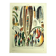 Lithographie ancienne 1928 A. Millot - Plumes, oiseaux, ailes, paradisier