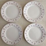 Set of 4 plates iron earth Digoin Sarreguemines