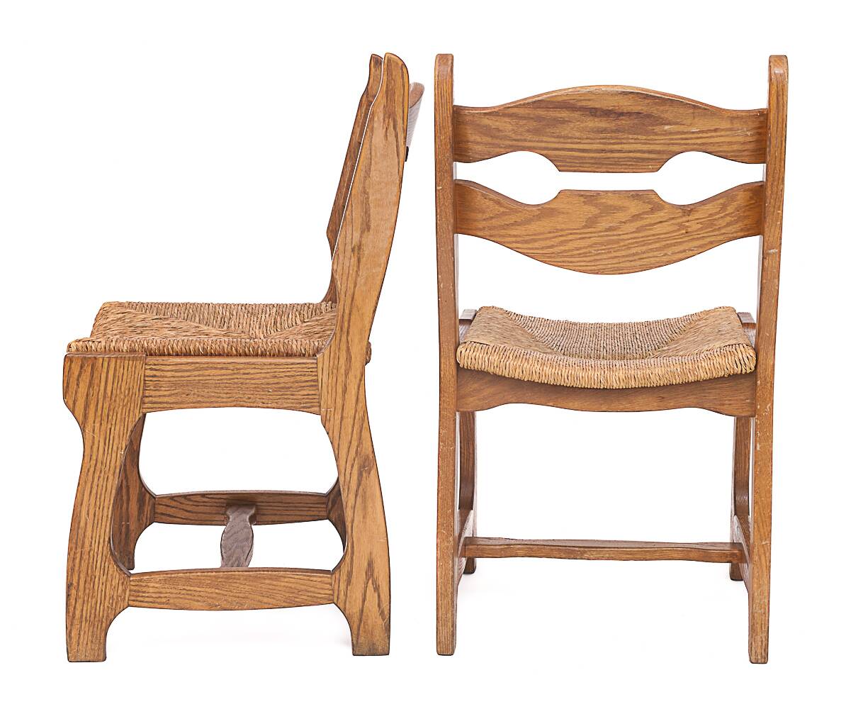 Set of 12 Guillerme and Chambron chairs