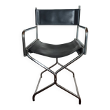 Chaise en acier tubulaire et skaï