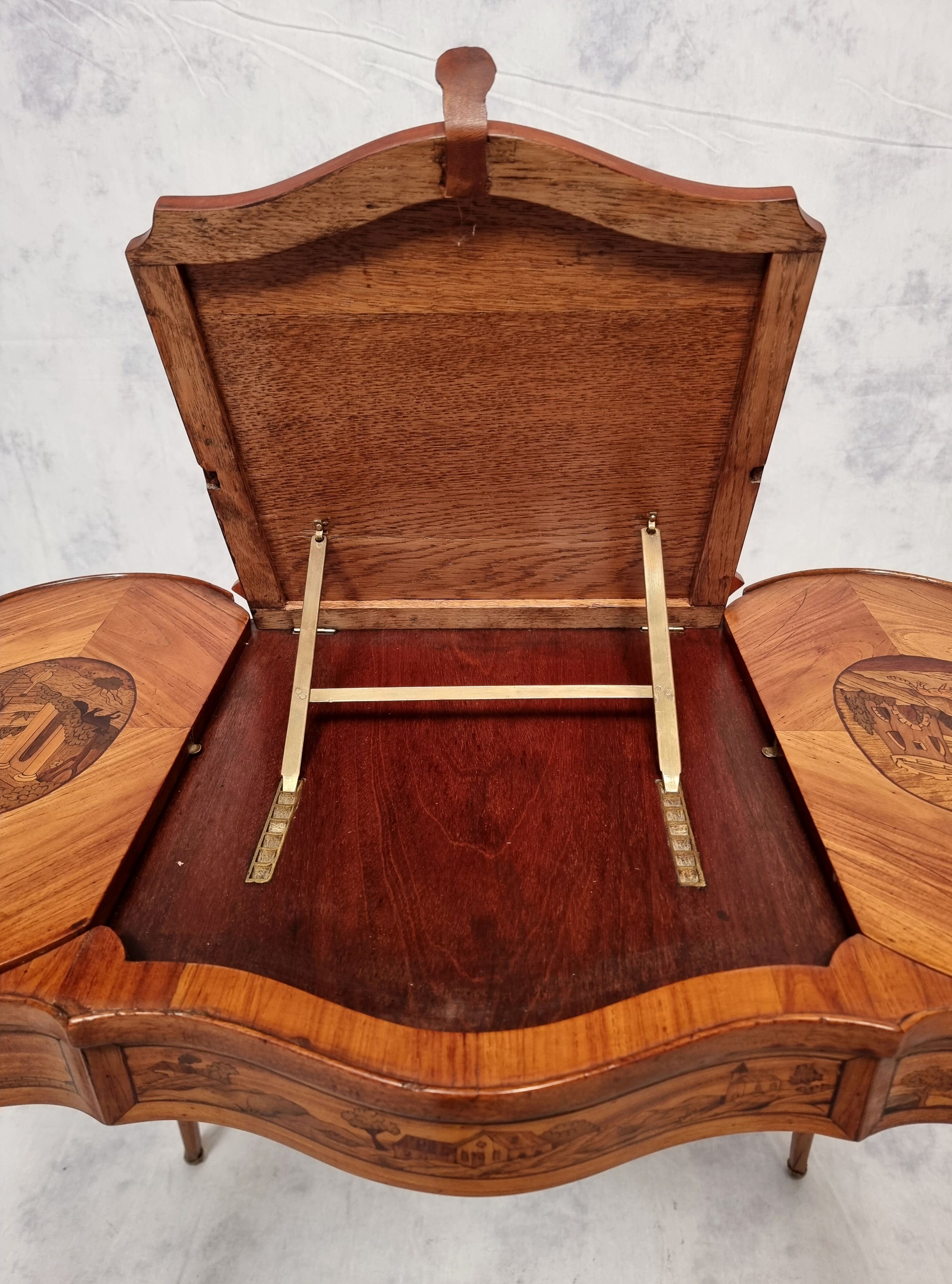 Louis XV style writing table - Bois De Rose - 19th
