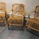 Set de trois fauteuils en rotin