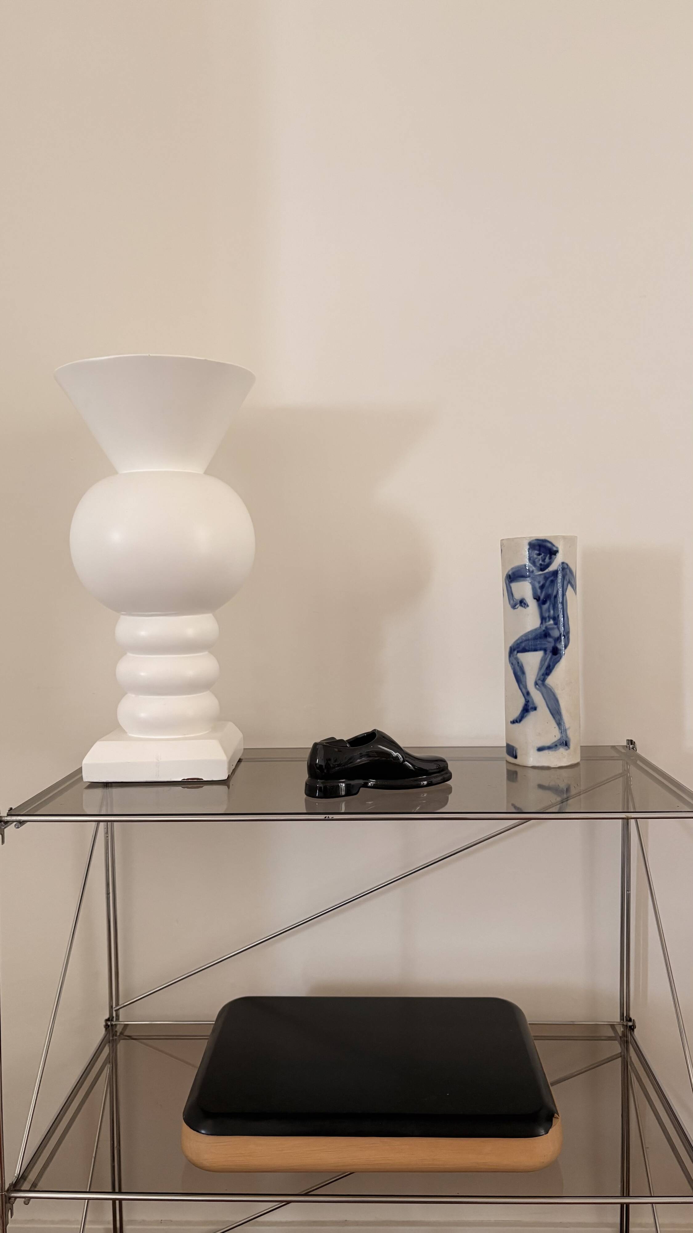 Ceramic vase signed Silvia Radu – dancer decoration, 1985