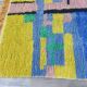 Handwoven natural wool rug, size 1.5/2.5 m.