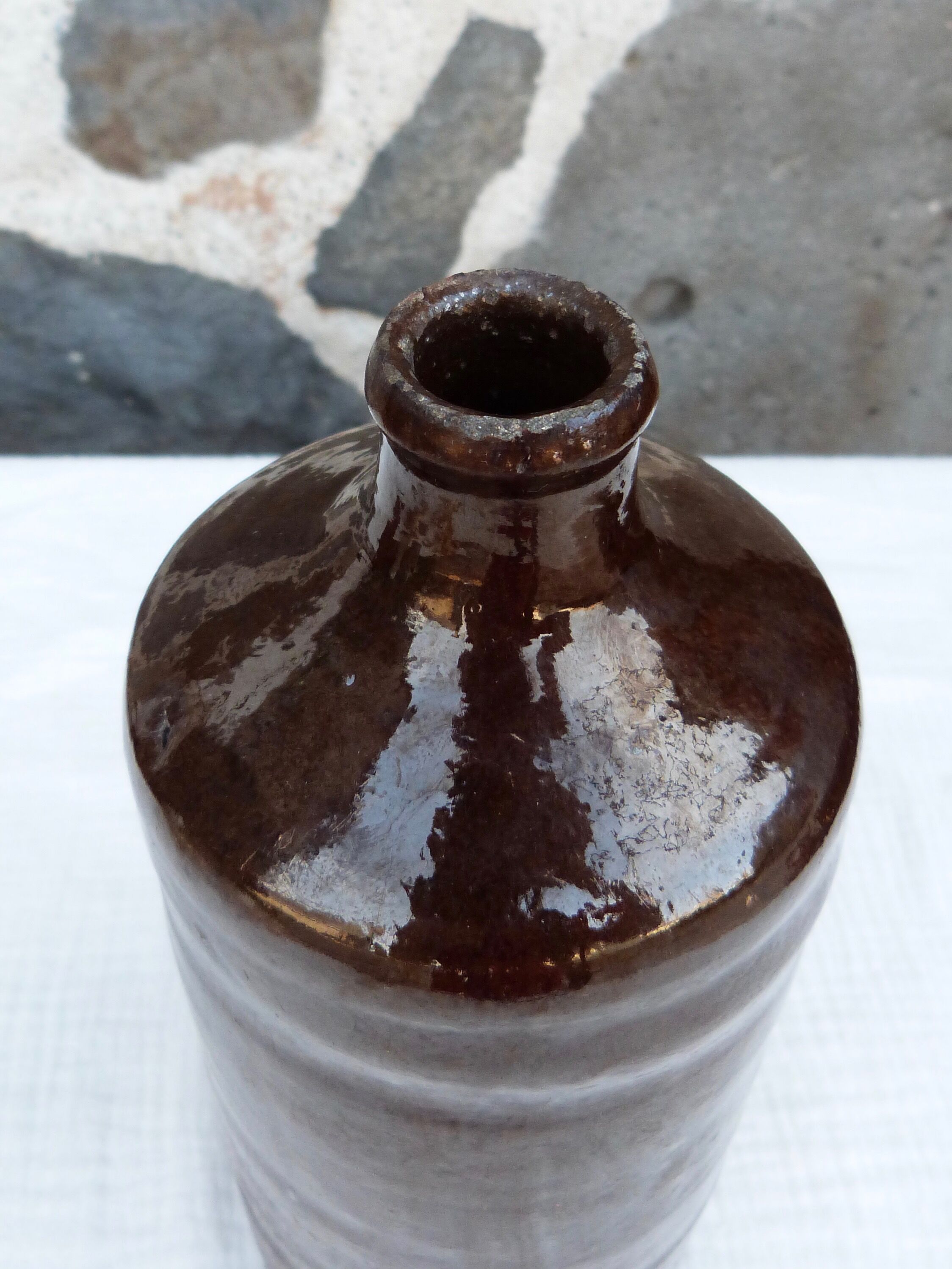 Set of 4 stoneware bottles