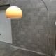 large vintage chrome arch lamppost 70s