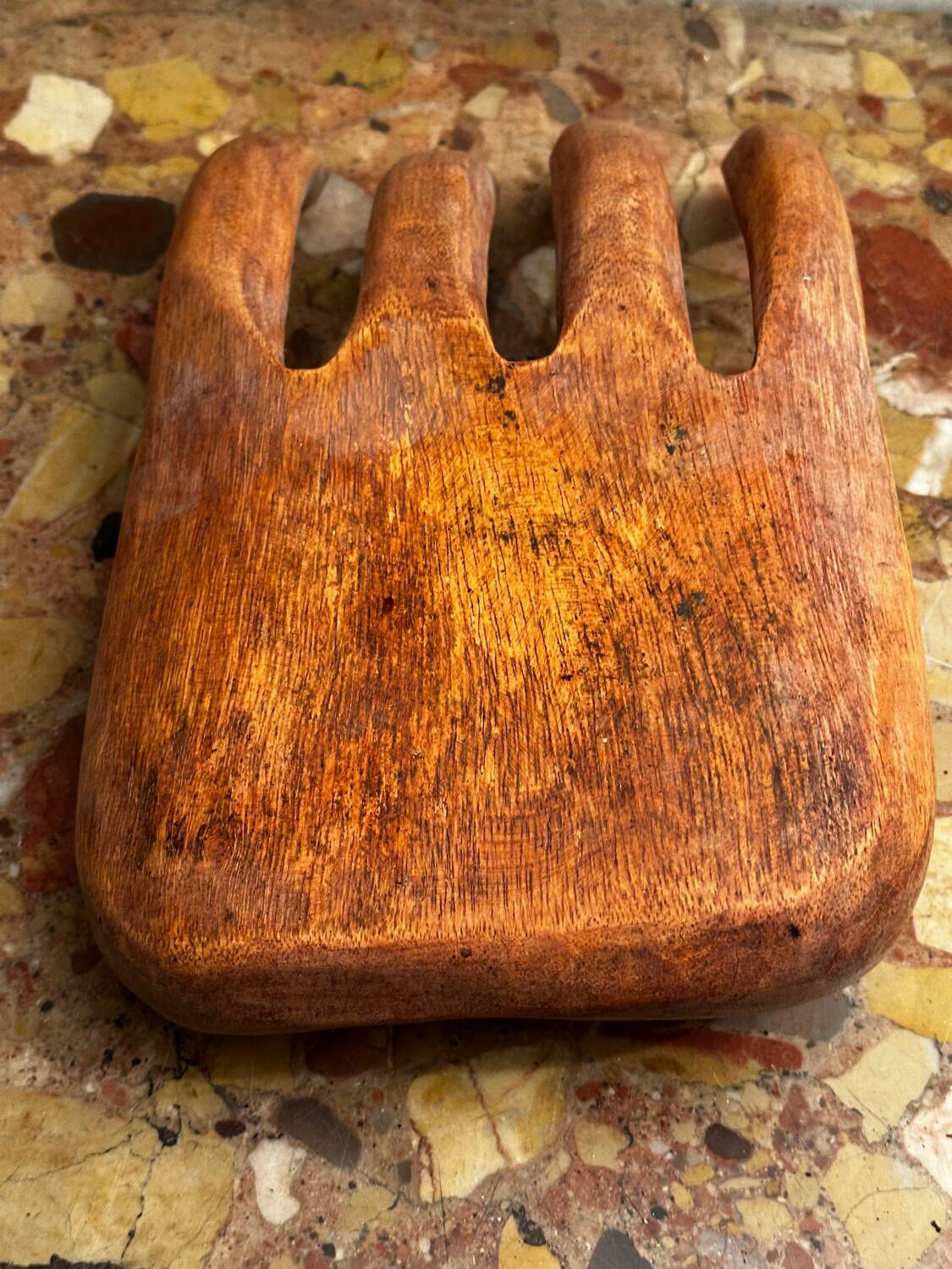 Large Carved Wooden Hand - 1950s