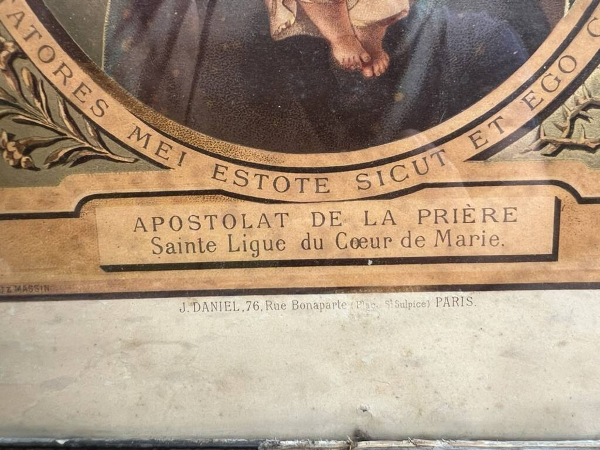 Image religieuse encadrée – "Per Mariam ad Jesum" – Paris, vers 1900