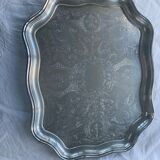 Large chiseled metal top vintage floral pattern