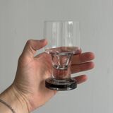 4 verres à eau design en verre épais