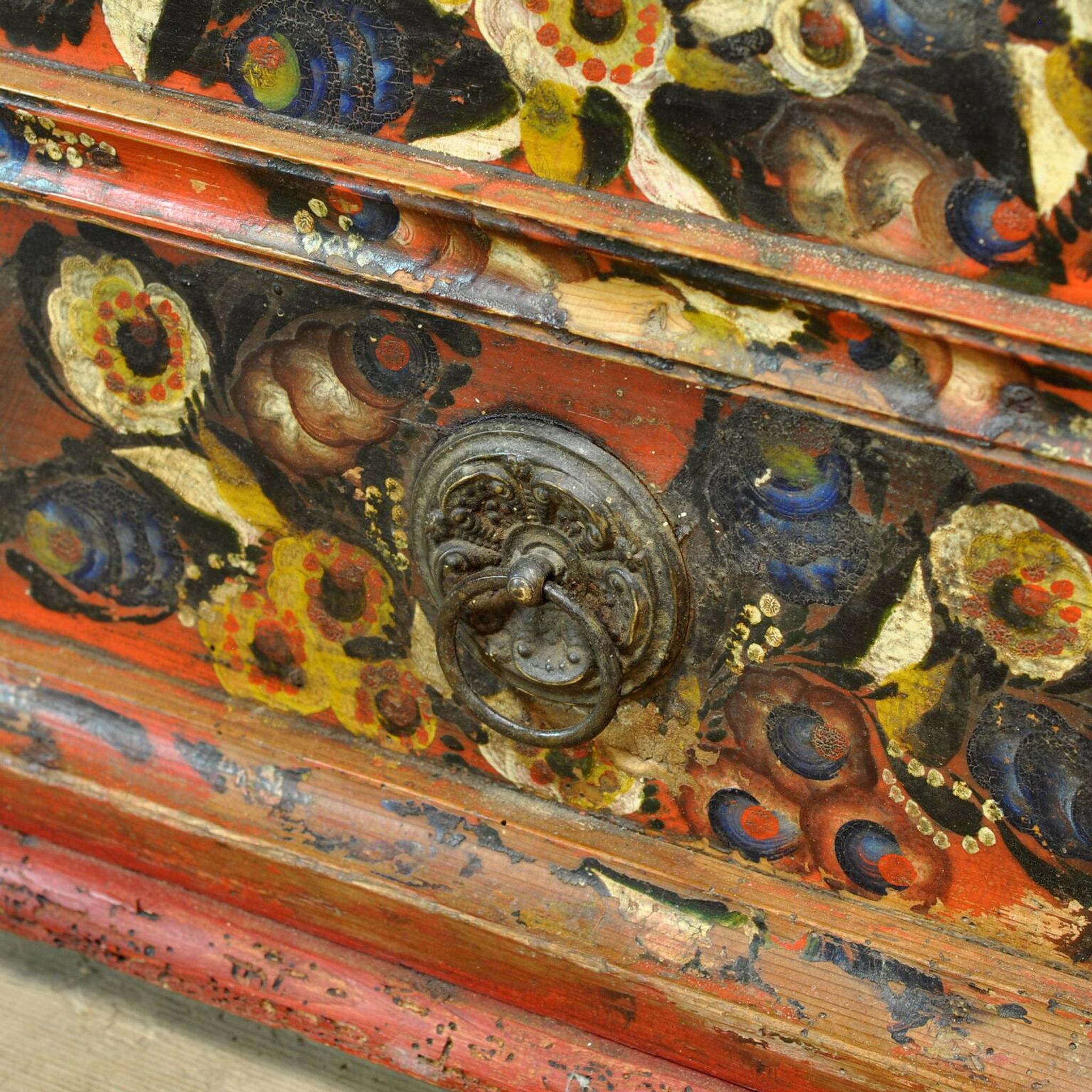 Wedding chest of popular art, circa 1850