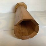 Large octagonal wooden vase