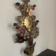 Antique wall candle holder, folk art