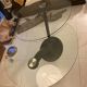 Roche bobois extendable glass dining table