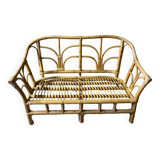 Rattan wicker sofa from the 60s/70s