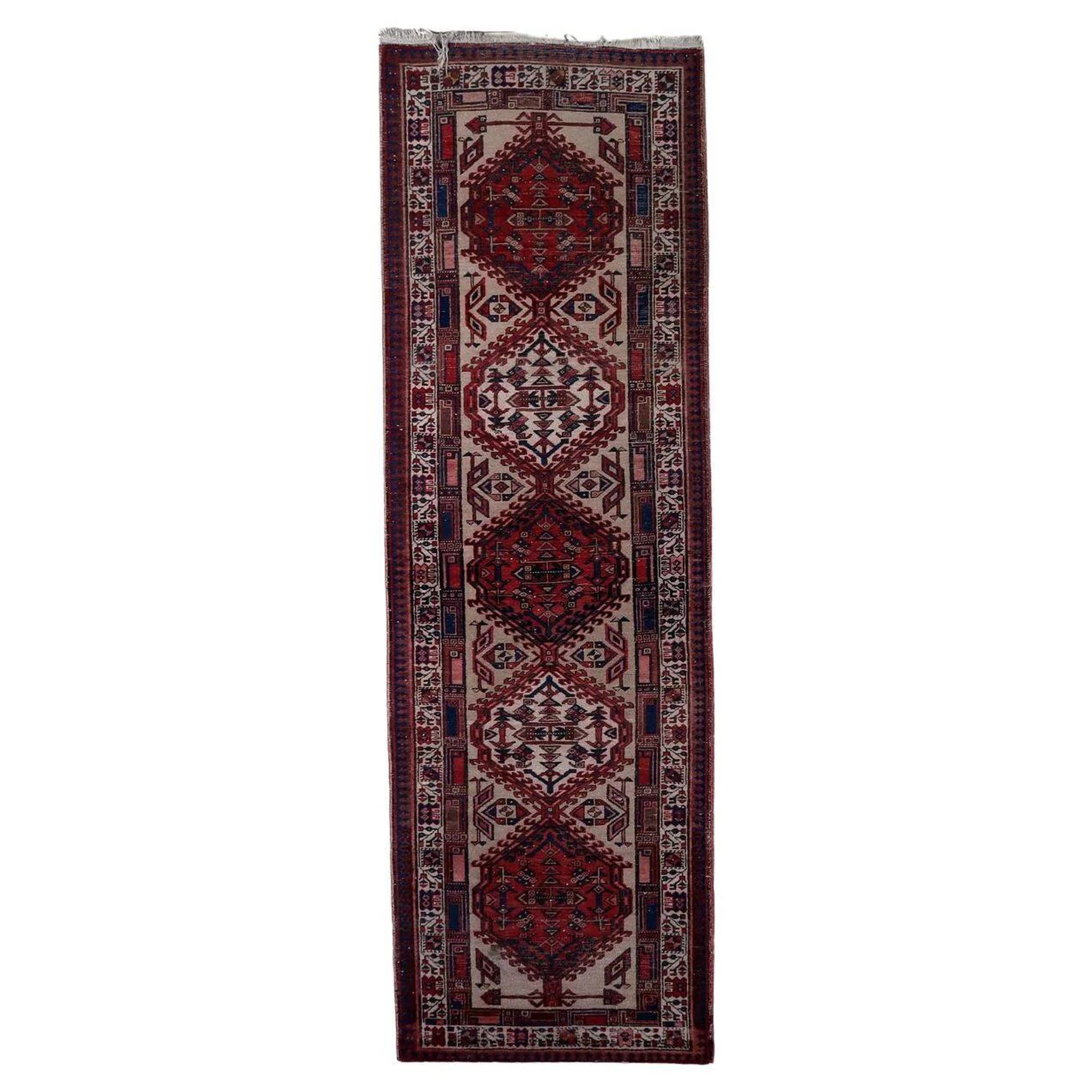 Handmade antique Persian Serab runner 102cm x 323cm 1920s - 1С1165