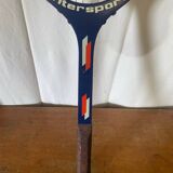Old tennis racket intersport wood + vintage metal protection