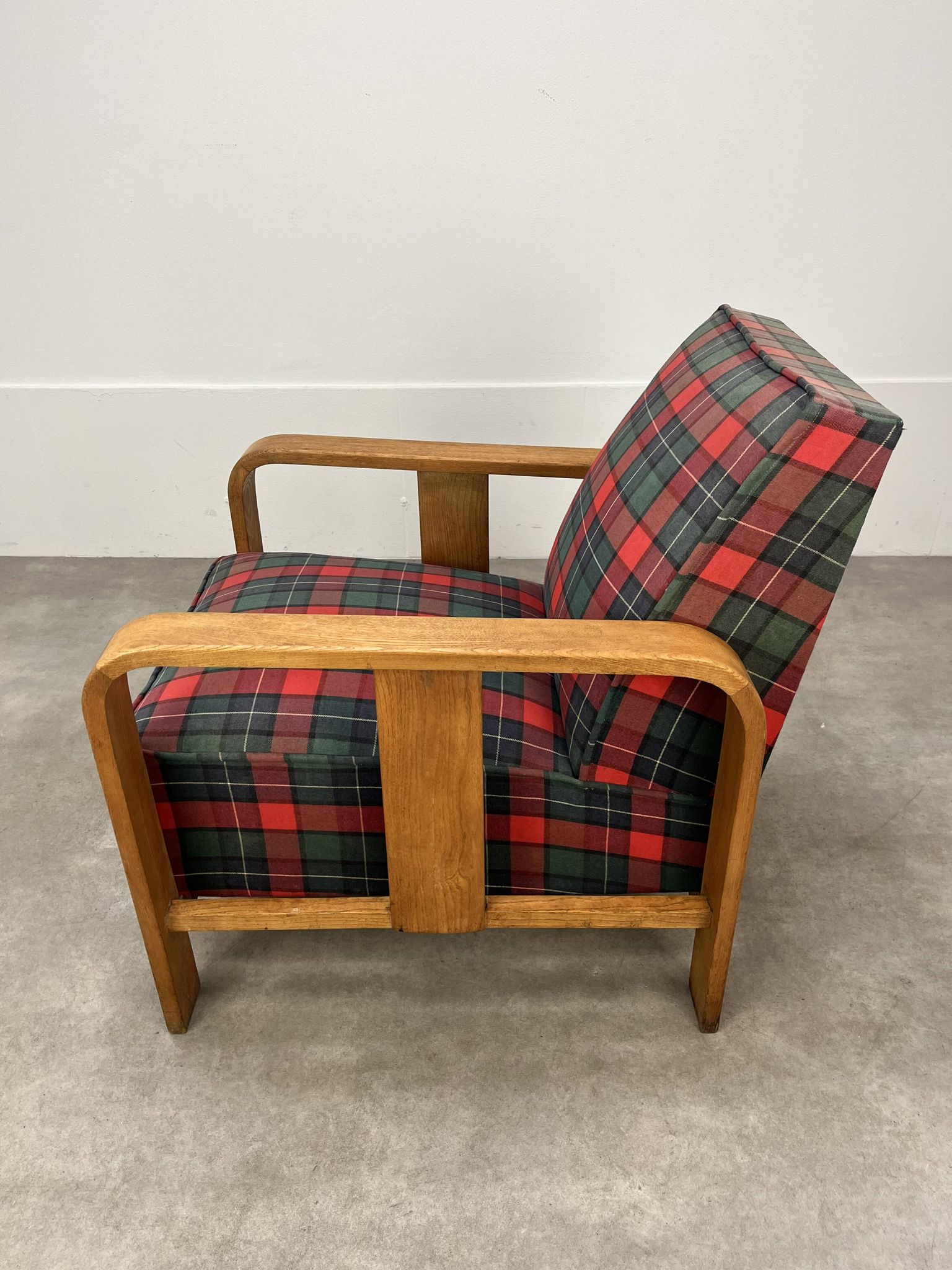 Fauteuil art déco bois années 30