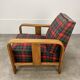 Fauteuil art déco bois années 30