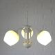 Vintage Elegant Pendant Lamp, Shabby Chic White Chandelier, Mint Green