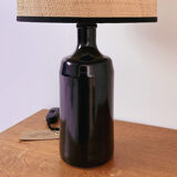 Lampe grès et rabane