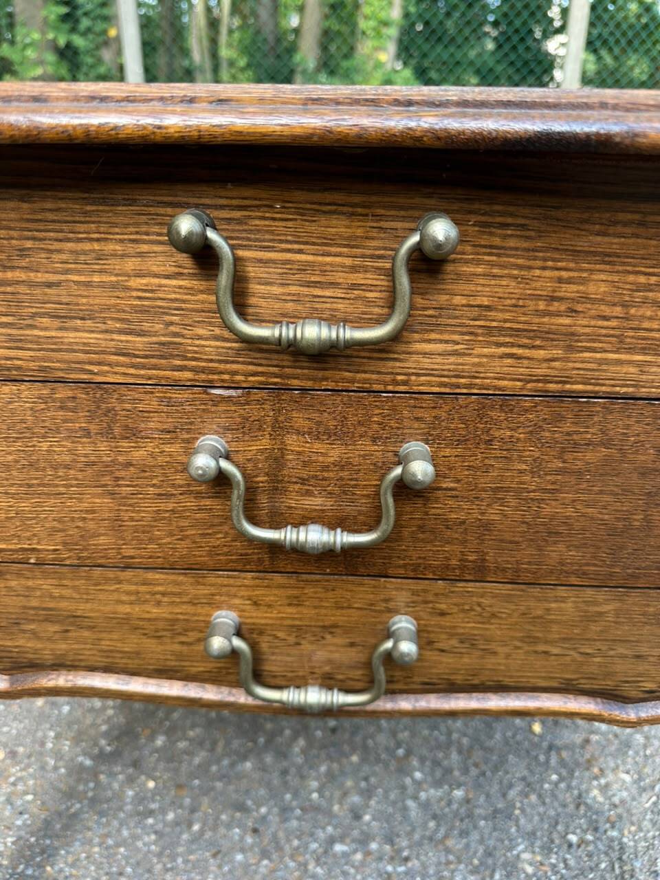 Nightstand - work table - wooden sewing box in Louis XV style 197