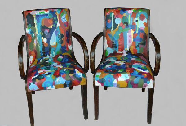 Paire de fauteuils bridge 1940