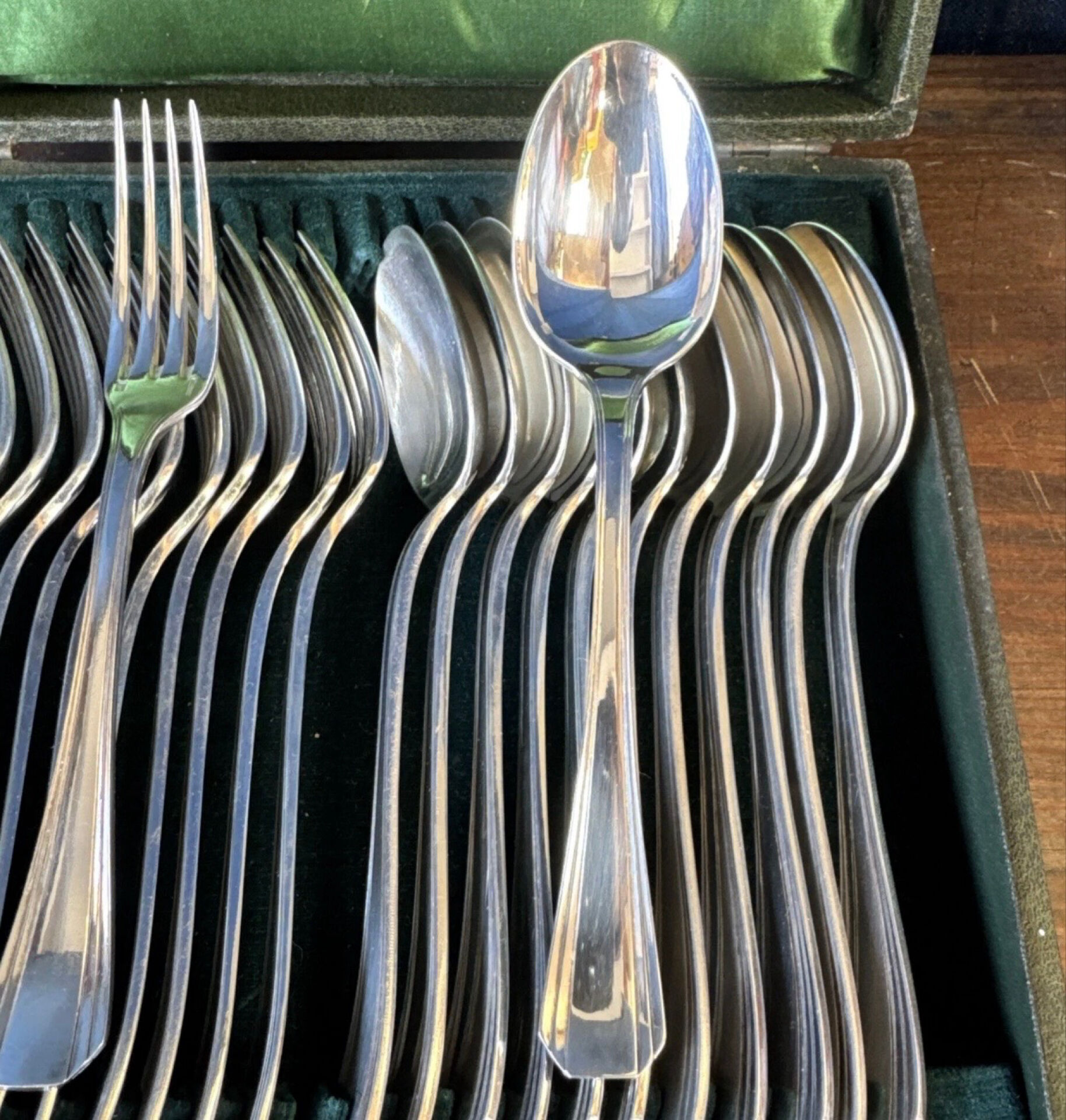 Christofle cutlery set model Boréal 24 pieces Silver-plated Metal Art D box