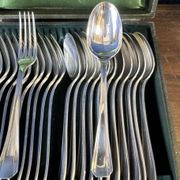 Christofle cutlery set model Boréal 24 pieces Silver-plated Metal Art D box