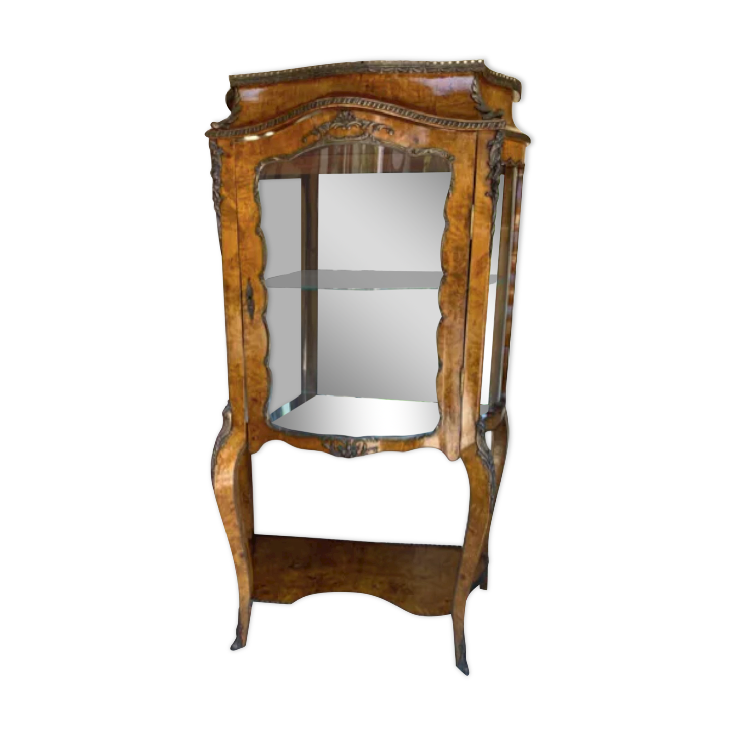 SHOWCASE of Louis XV style curved