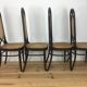 4 bistro chairs number 17 in curved wood and canning