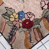 Handmade american hooked antique rug 100cm x 174cm 1880s
