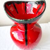 Red ceramic vase from Vallauris