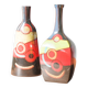 1970s-80s Hand-Painted Terracotta Vases