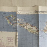 Map La Rochelle - Ile de ré - Ile d'Oléron vintage 1971