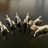 6 porte-couteaux en métal forme cheval