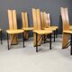 Vintage postmodern dining chairs, 1980s - set of 10