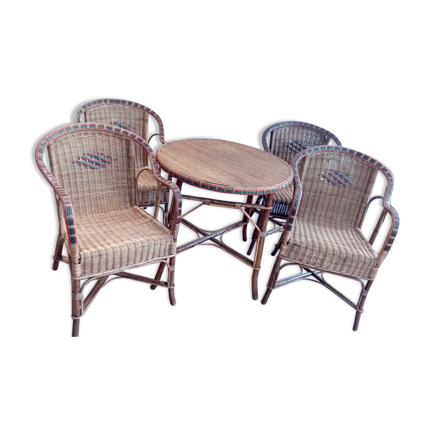 Rattan wicker garden salon rattan year 60