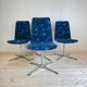 Set of four swivel dining chairs, Denmark 1960