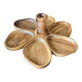 Olive wood appetizer dish