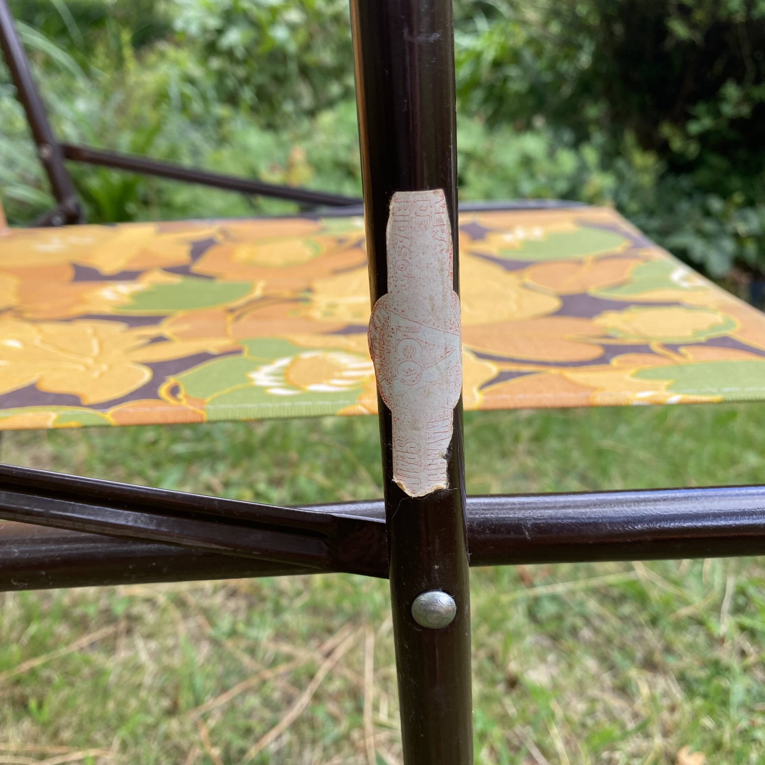 Chaise de camping vintage