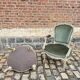 Pair Of Louis XV Style Lacquered Wood Armchairs XIX Eme Century