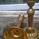 Pair of golden bronze candlesticks