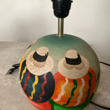 Vintage ball lamp - Arty style - hand-painted