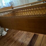 Wicker rattan bed caning