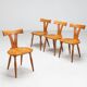 Set of four Scandinavian dining chairs in oak Denmark 1960