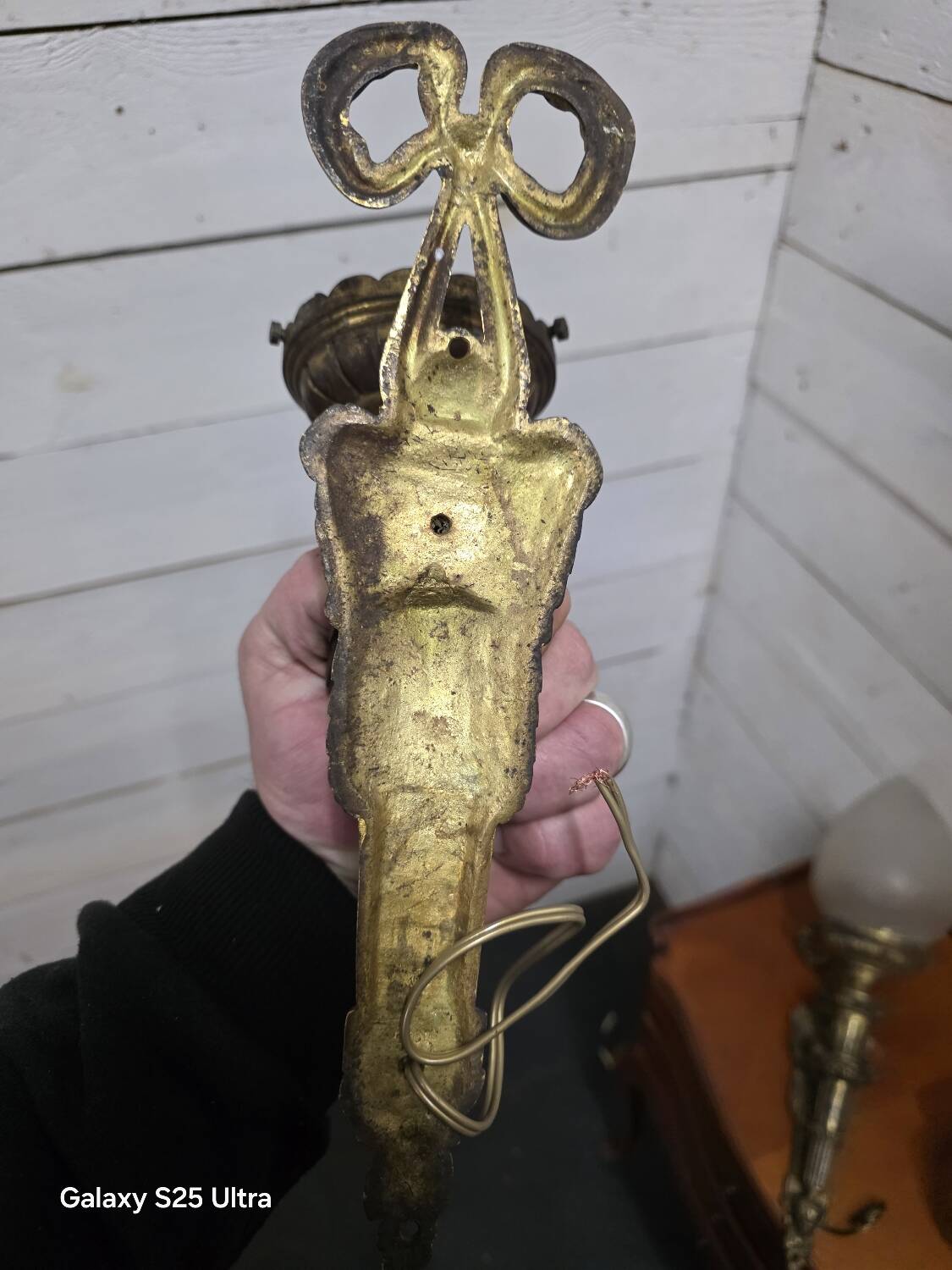 Pair of torch wall lights in Louis XVI style in 19th-century bronze.