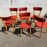 Set of 6 vintage bistro chairs