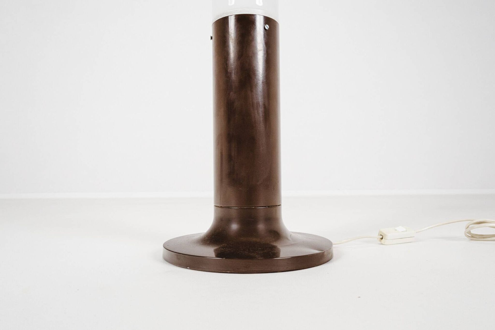 Space age floor lamp in glass & metal by Temde Leuchten