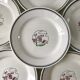 Set of 6 flat plates salins model "april" years 30-40